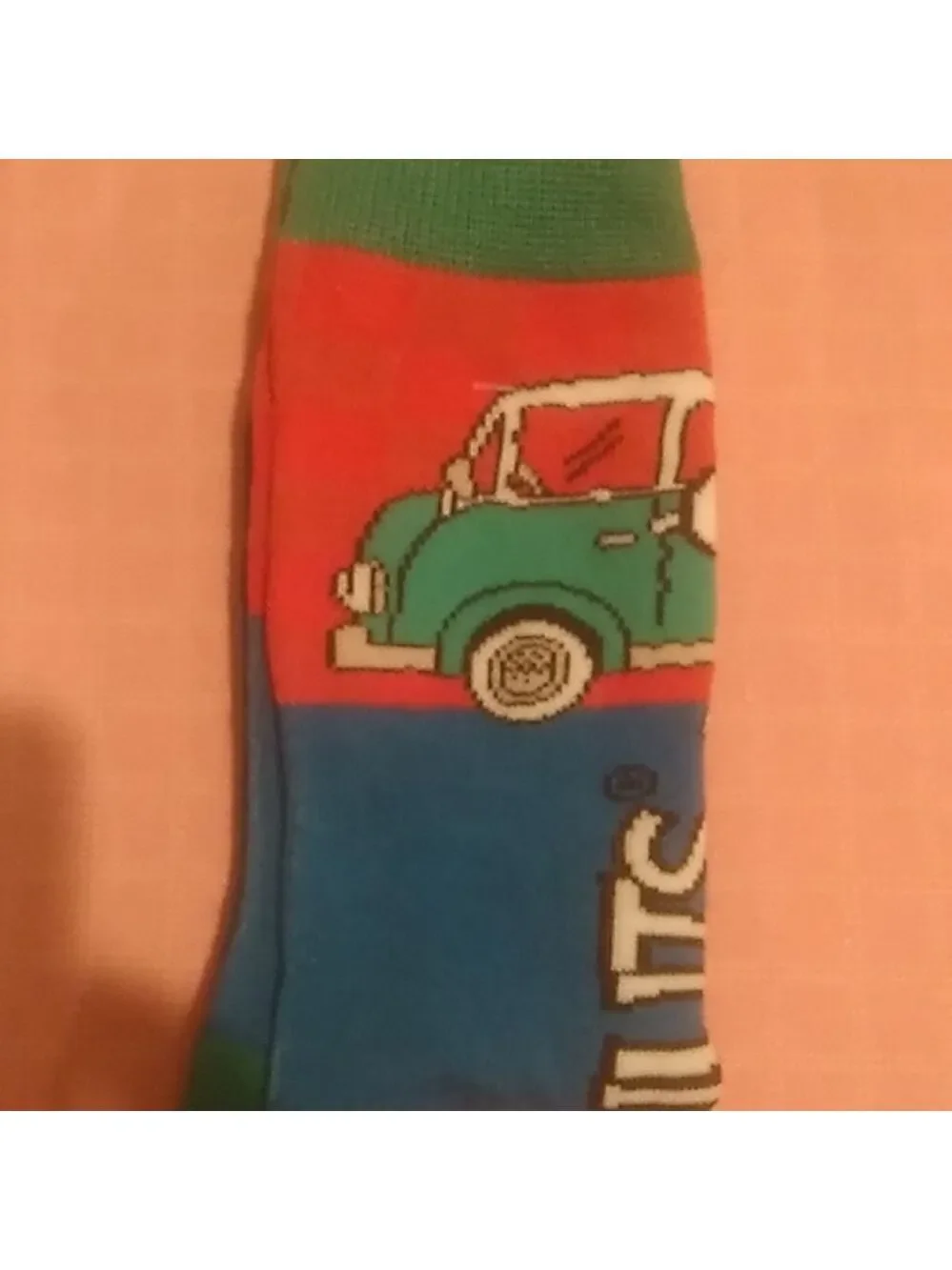 NWT Colorful Car Graphic Socks- Peanuts